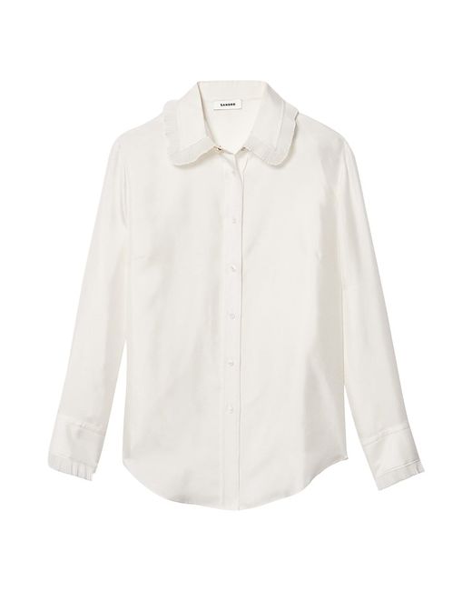 Sandro Shirt with Pleated Trim