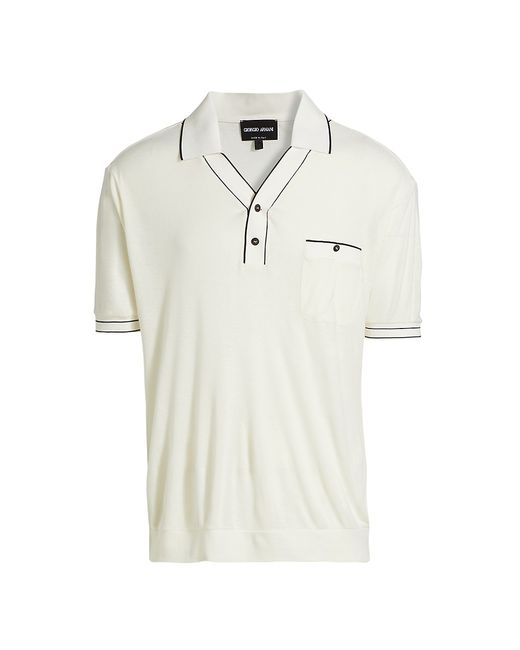 Giorgio Armani Wool-Blend Polo Shirt