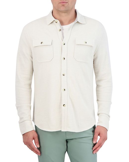 Robert Graham Brunner Knit Button-Front Shirt Small