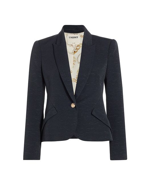 L'agence Jennah Ribbed Fitted Blazer