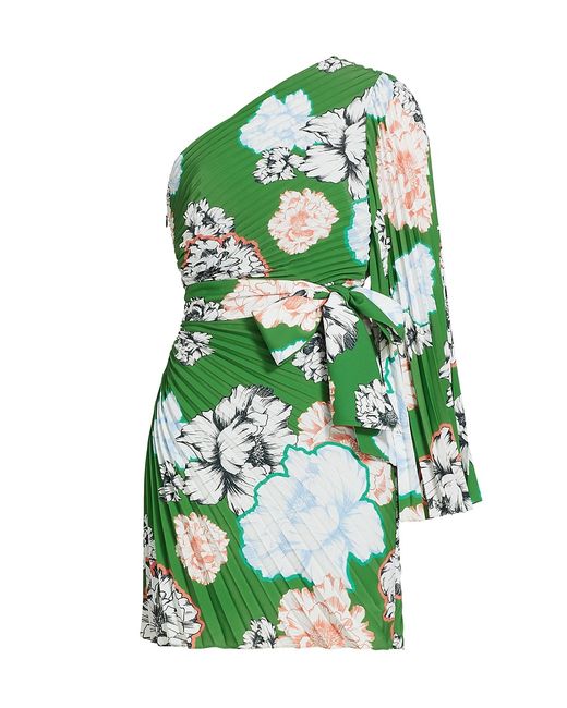 Milly Linden Petals Bloom One-Shoulder Dress