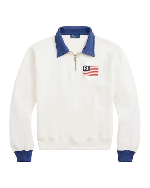 Polo Ralph Lauren Flag Fleece Quarter-Zip Sweatshirt Large