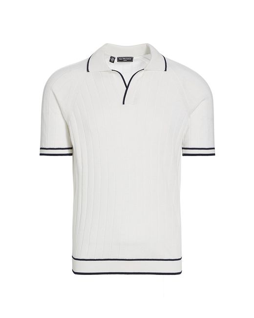 Saks Fifth Avenue Slim-Fit Cotton-Blend Polo Shirt Small