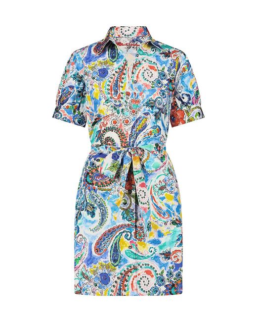 Robert Graham Carolina Watercolor Paisley Shirtdress Dress
