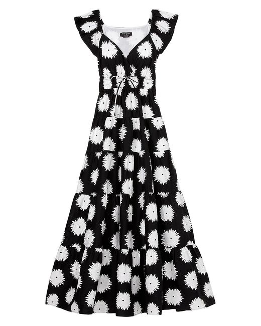 Kate Spade New York Pom Floral Smocked Maxi Dress