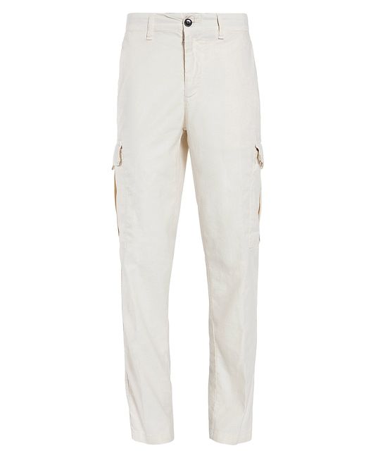 White Sand Modern Slim-Fit Cargo Pants