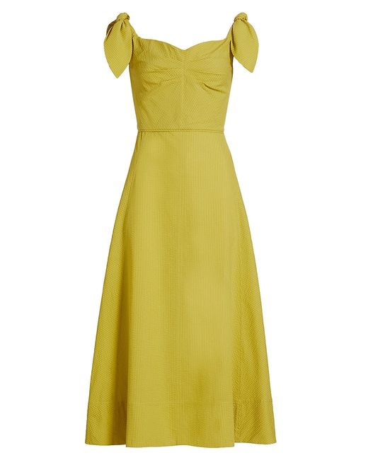 Tanya Taylor Ashland Bow-Sleeve Cocktail Dress