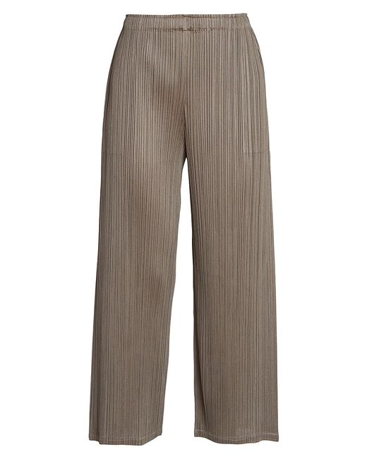 Pleats Please By Issey Miyake March Pleated Cropped Wide-Leg Pants