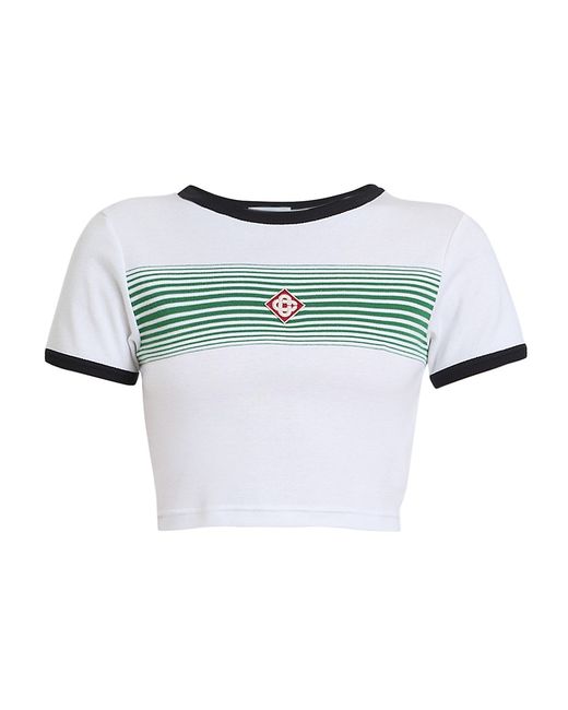 Casablanca Logo Striped Ringer T-Shirt