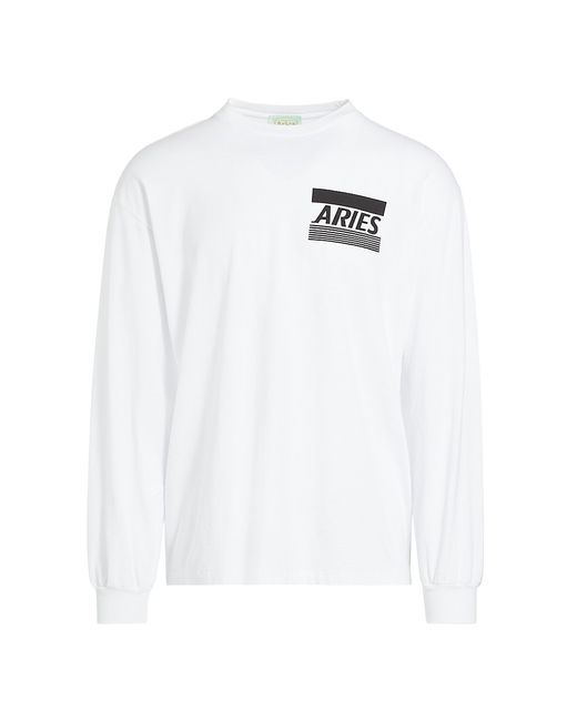 Aries Credit Card Logo Cotton Long-Sleeve T-Shirt