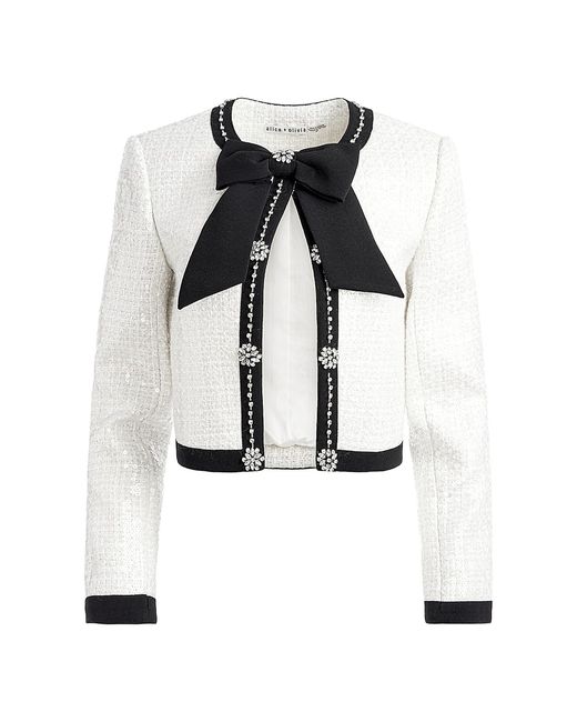Alice + Olivia Gwyneth Sequined Tweed Jacket