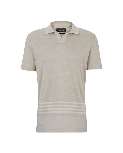 Boss Cotton-Silk Polo T-Shirt Large