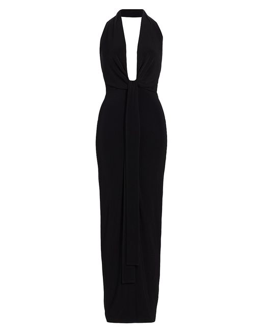 Norma Kamali Twisted Halterneck Gown