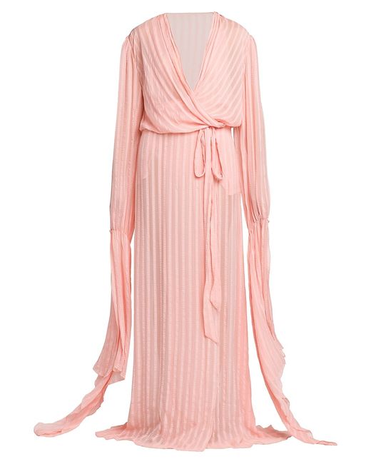Stella McCartney Striped Blend Maxi Wrap Dress
