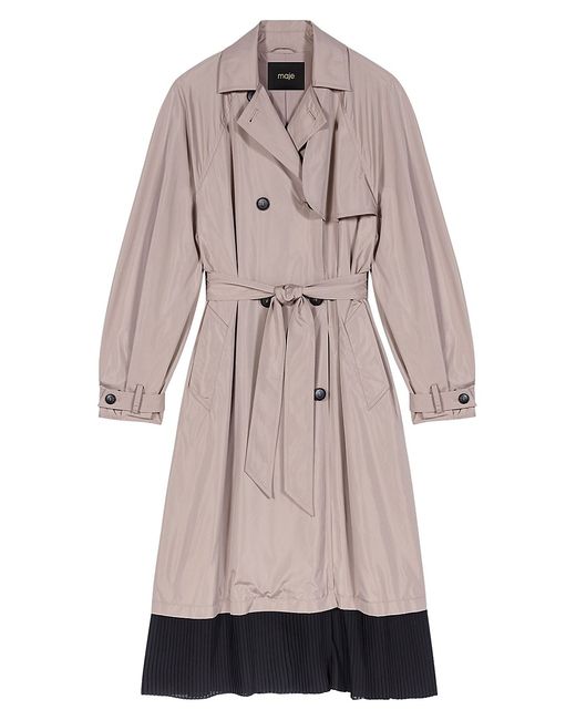 Maje Contrast Trench Coat