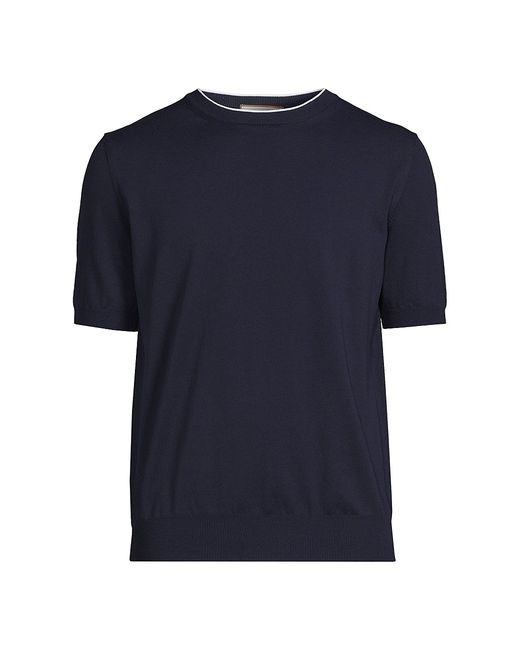 Canali Contrast Knit T-Shirt
