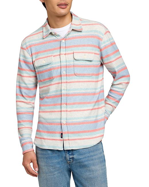 Faherty Brand Legend Striped Button-Front Shirt