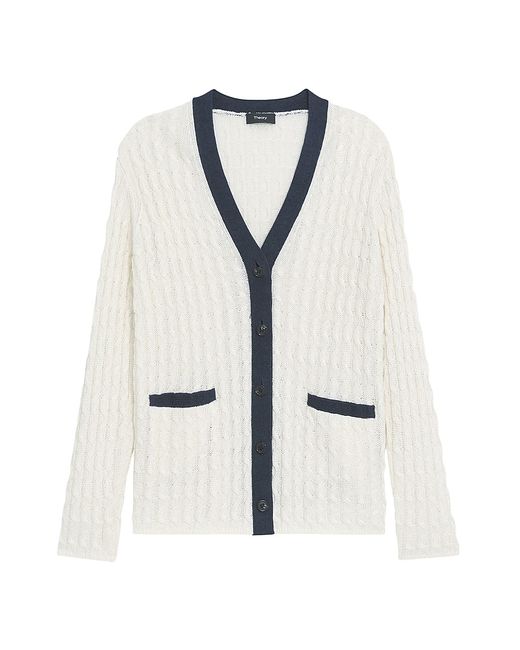 Theory Blend Cable-Knit Cardigan