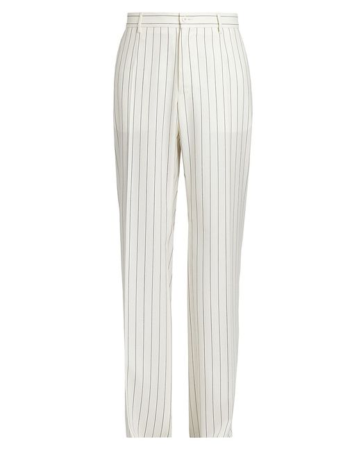 Dolce & Gabbana Pinstriped Wool Straight-Leg Pants