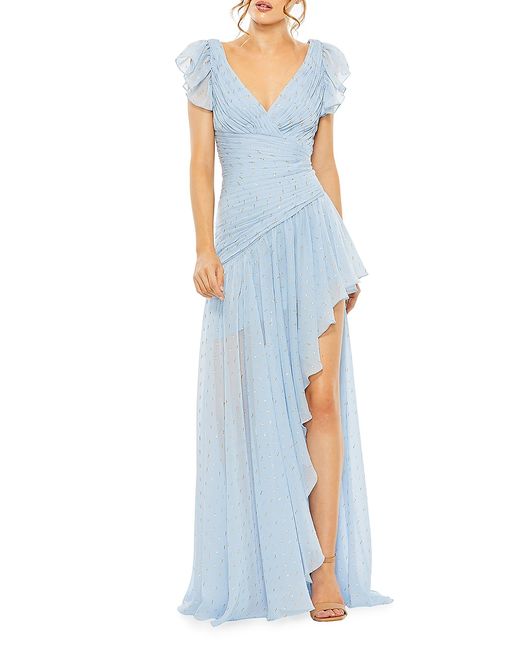 Mac Duggal Asymmetrical Ruched Gown