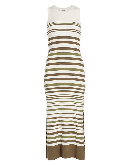 Splendid Katya Sleeveless Striped Knit Maxi Dress Large