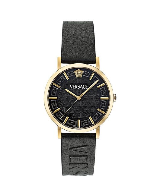 Versace Greca Slim IP Yellow Gold Strap Watch/40MM