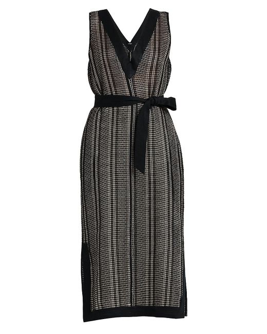 Kiton Striped V-Neck Dress