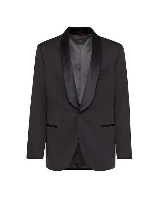 Brunello Cucinelli Twill Tuxedo Jacket with Shawl Lapels and Piping
