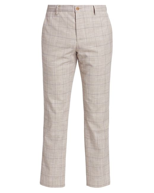 Saks Fifth Avenue COLLECTION Plaid Cotton-Blend Trousers