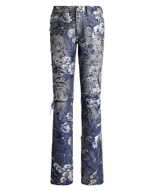 Ralph Lauren Collection Floral Low-Rise Stretch Skinny Jeans