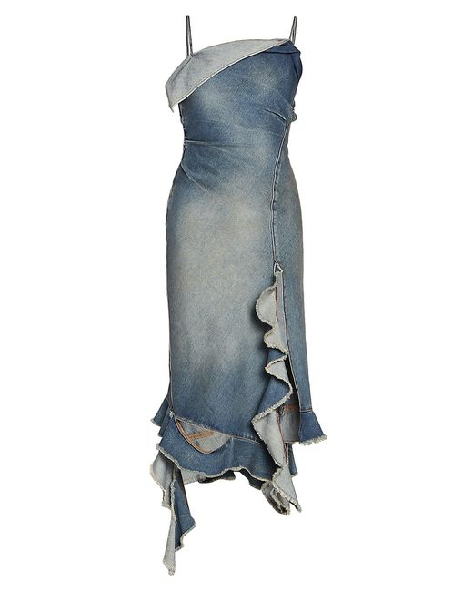 Acne Studios Delouise Asymmetric Midi-Dress