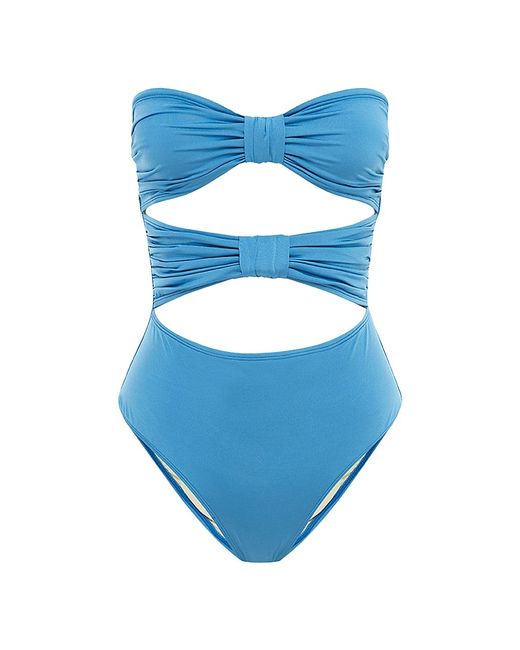 Peony Holiday Ruched One-Piece Swimsuit