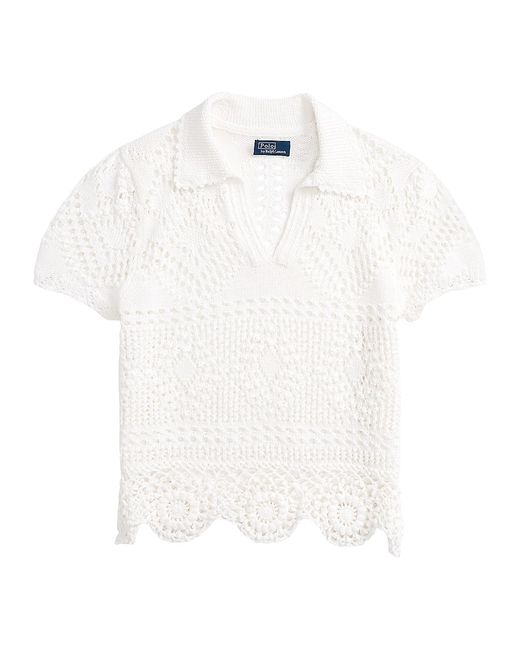 Polo Ralph Lauren Pointelle-Knit Polo Shirt Large