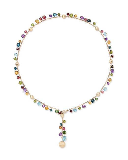 Marco Bicego Africa 18K Multi-Gemstone Lariat Necklace