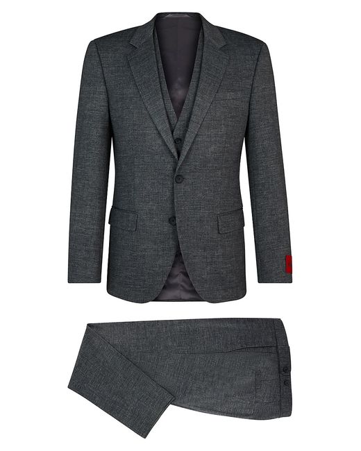 Hugo Boss Slim Fit Three-Piece Suit Performance Stretch Jersey 34 R
