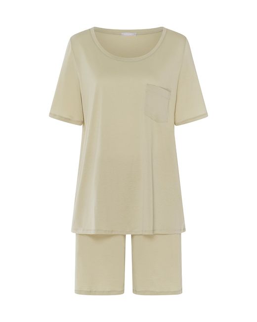 Hanro Deluxe Short-Sleeve Short Pajama Set