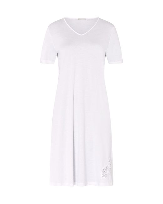 Hanro Michelle Short-Sleeve Nightgown Small