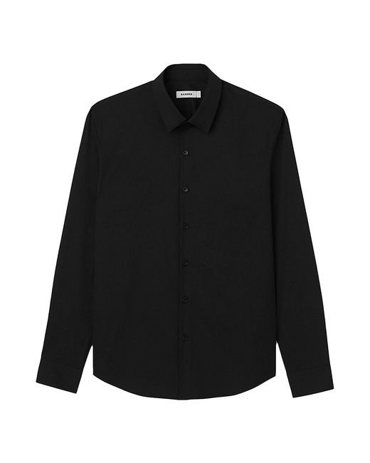 Sandro Fitted Stretch Shirt Large