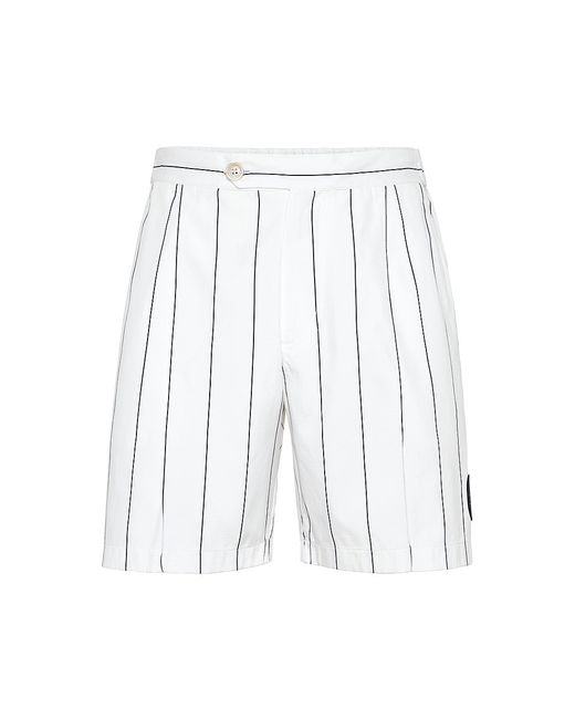 Brunello Cucinelli Chalk Stripe Pleated Bermuda Shorts Large