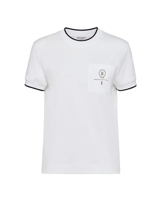 Brunello Cucinelli Interlock T-Shirt with Tennis Logo