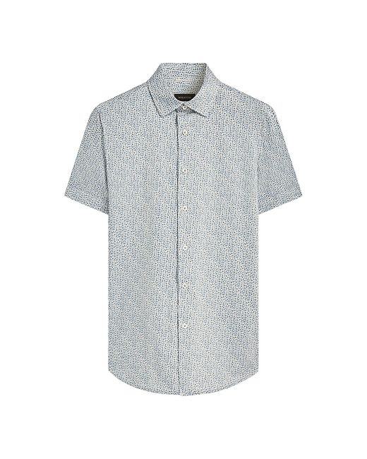 Bugatchi Ooohcotton Miles Geometric Short-Sleeve Shirt Small