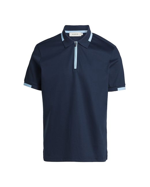 Bugatchi Quarter-Zip Polo Shirt Small