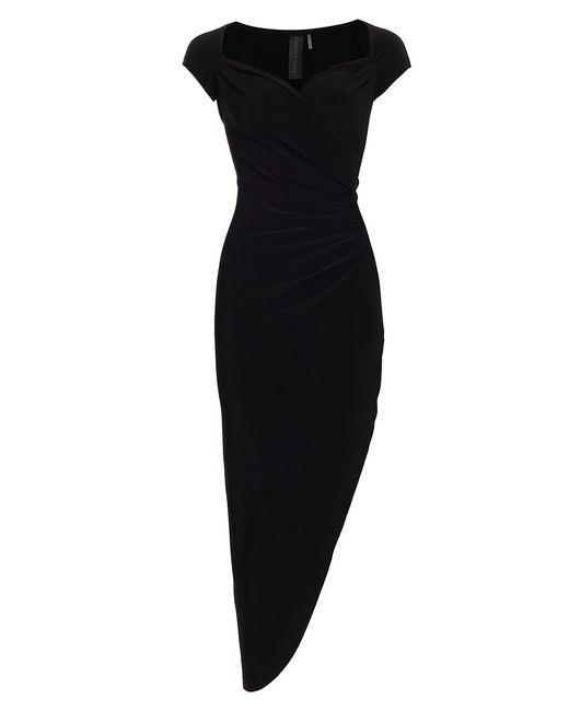 Norma Kamali Drape Asymmetric Jersey Gown