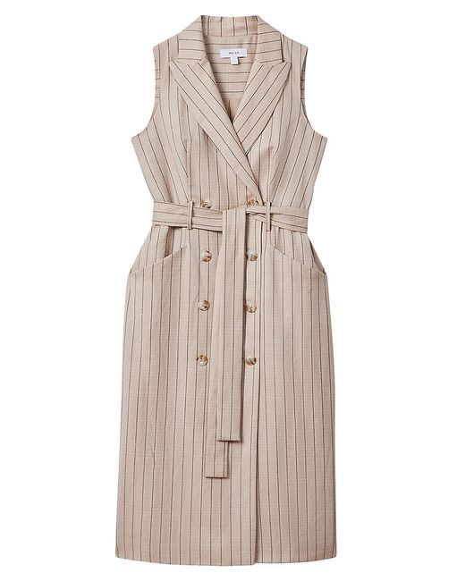 Reiss Double-Breasted Wool-Blend Midi-Dress