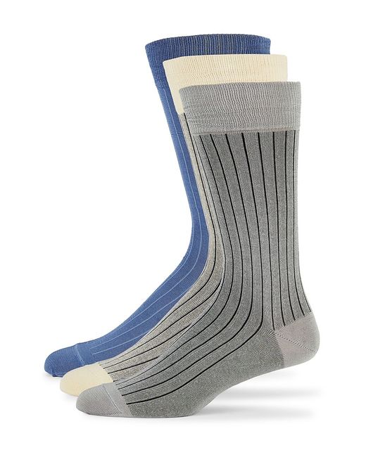 Paul Smith 3-Pack Striped Cotton-Blend Socks