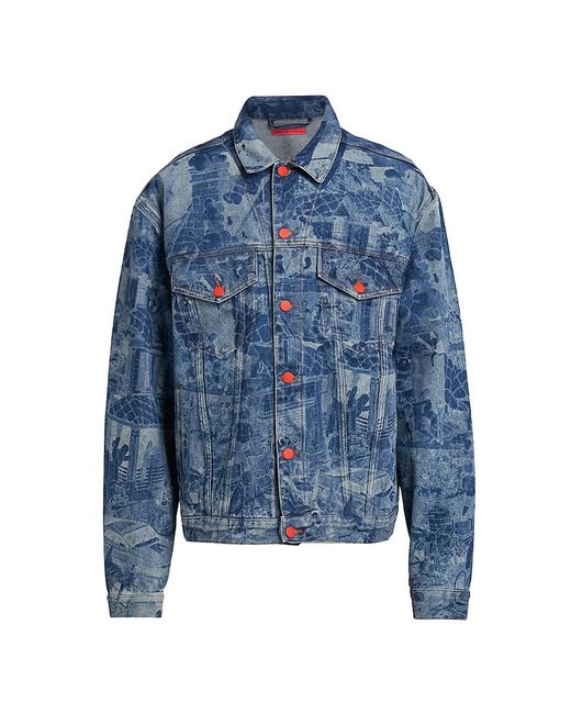Members of The Rage Oversized Printed Jacket Large