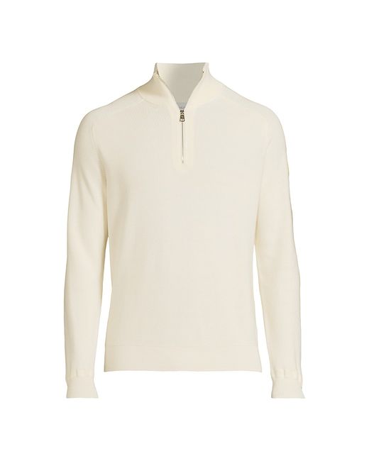 Moncler Cotton-Blend Quarter-Zip Sweater Medium