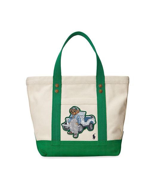 Polo Ralph Lauren Bear Graphic Canvas Tote Bag