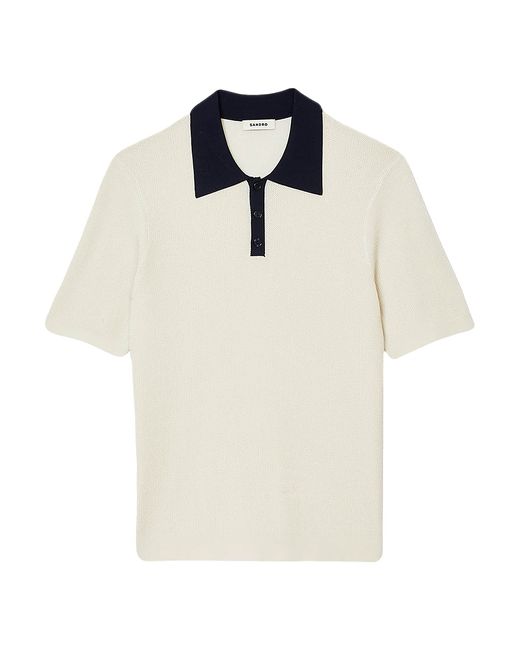 Sandro Two-Tone Polo Shirt Large