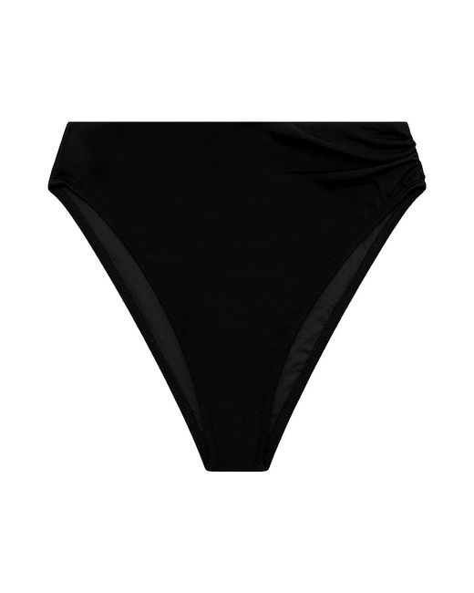Peony Ruched High-Waist Bikini Bottom